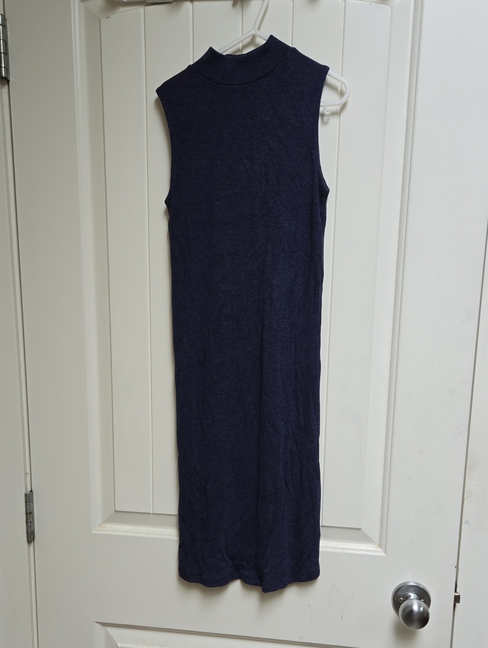 George Kids Sleeveless Navy Mock Neck Midi Dress Slim Fit